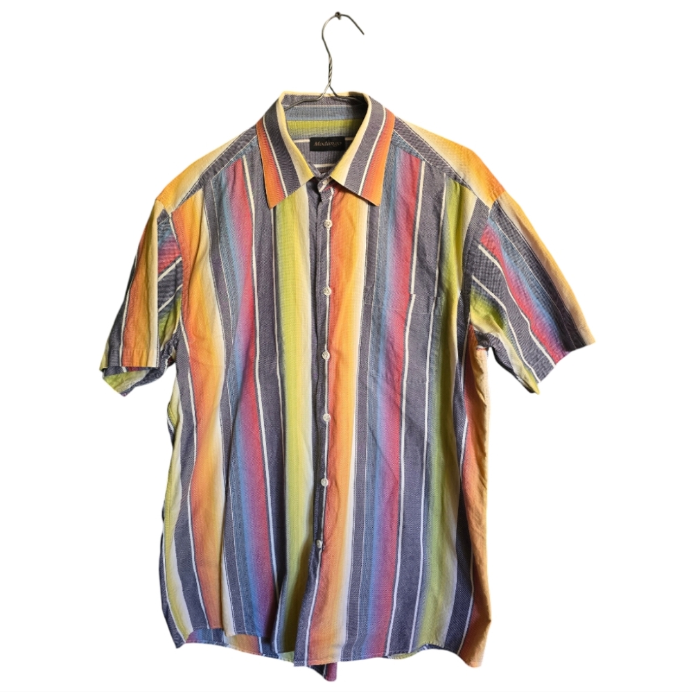 Modango Striped button up shirt Multicolor